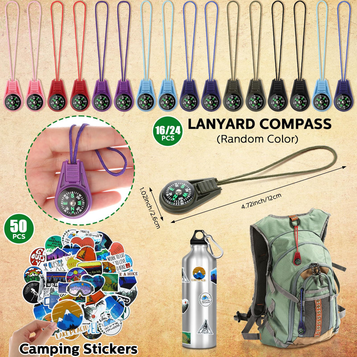 Fumete mini compasses: sturdy navigation tools for outdoor activities.