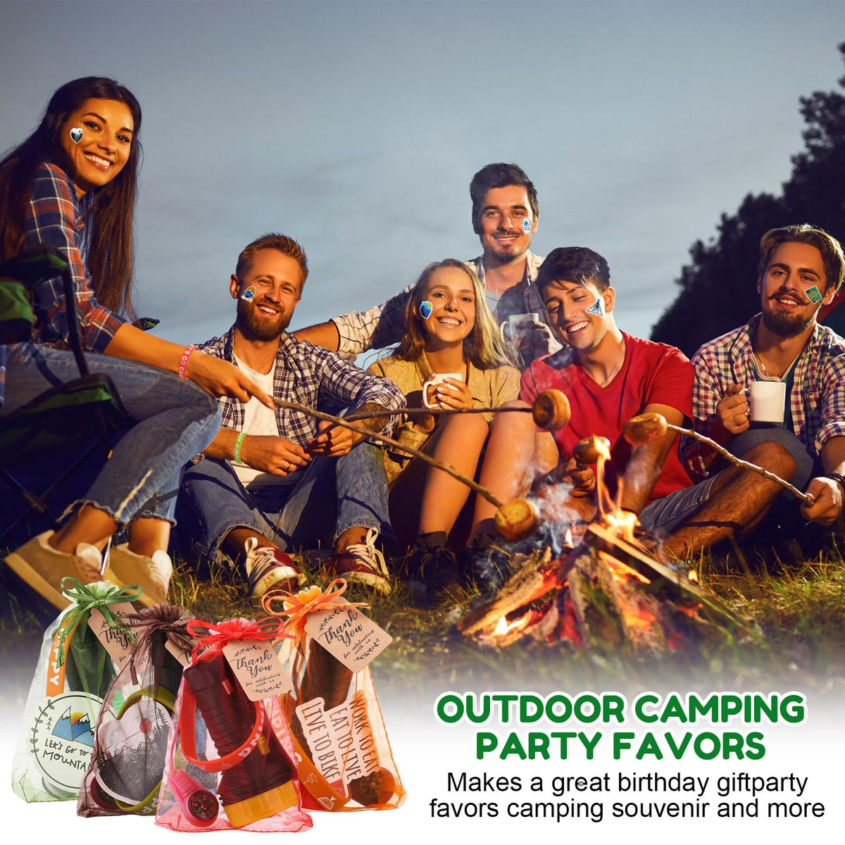 Fumete camping stickers: waterproof PVC decals for gear and decor.
