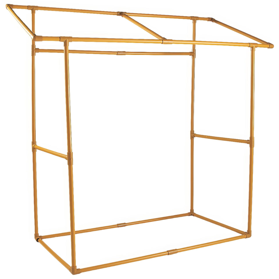 Fun Express Portable Bar Table Stand in gold, ideal for professional vendor displays.