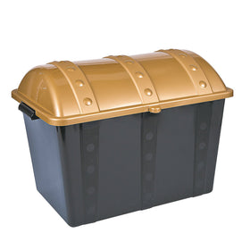 Fun Express treasure chest black and gold design ideal for classroom prize storage