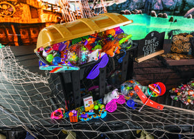 Fun Express treasure chest opened to reveal easy access to rewards
