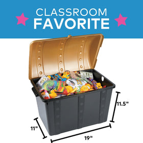 Fun Express treasure chest heavy-duty plastic built for daily classroom use