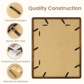 Fun Memories premium walnut wood brings natural warmth to any shelf or wall.