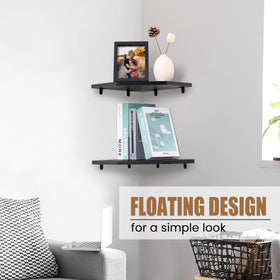 Fun Memories corner shelf wall mount set 2 easy to wipe clean and maintain.