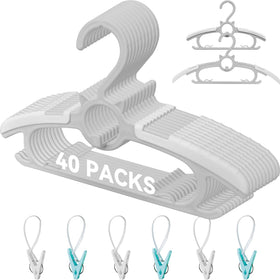 Funamily extendable baby hangers with growing shoulders for newborn to teen outfits