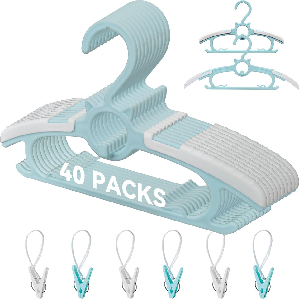 Funamily baby hangers with shoulder-wide design for wrinkle-free clothes.
