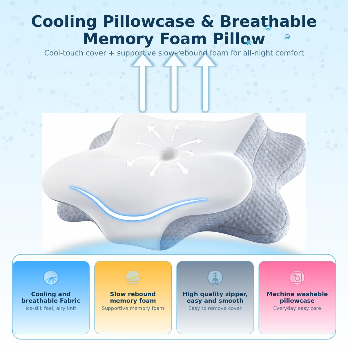 Funcube Neck Shoulder Alignment design cradles the head for a comfortable posture.