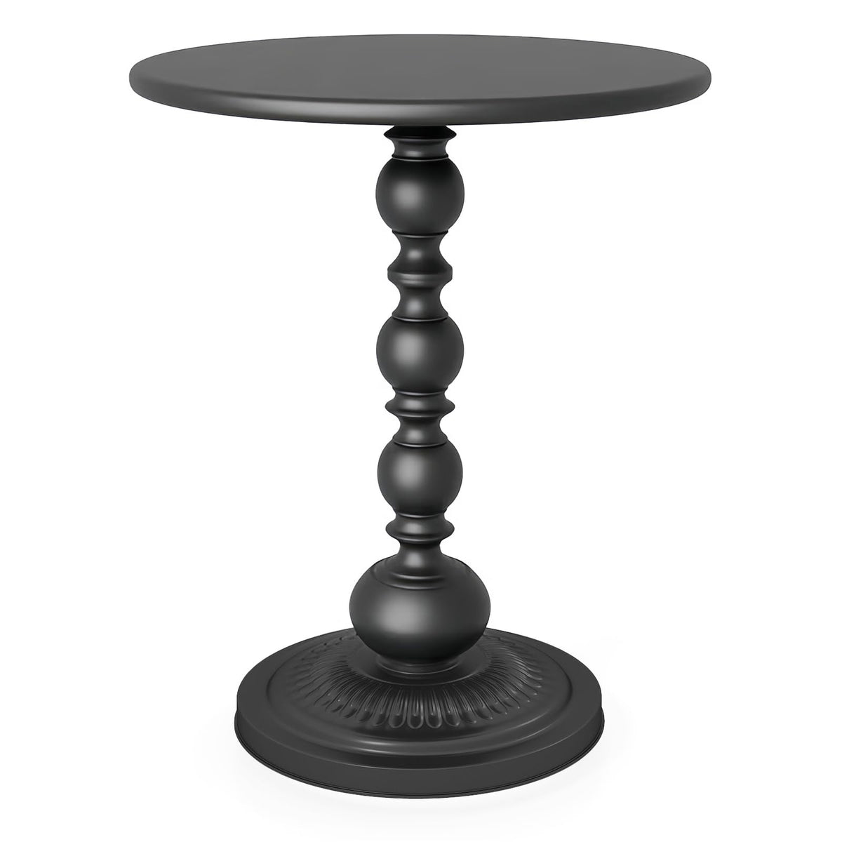 Funecy metal end table with round desktop, space saving and stylish