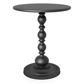 Funecy metal end table with round desktop, space saving and stylish