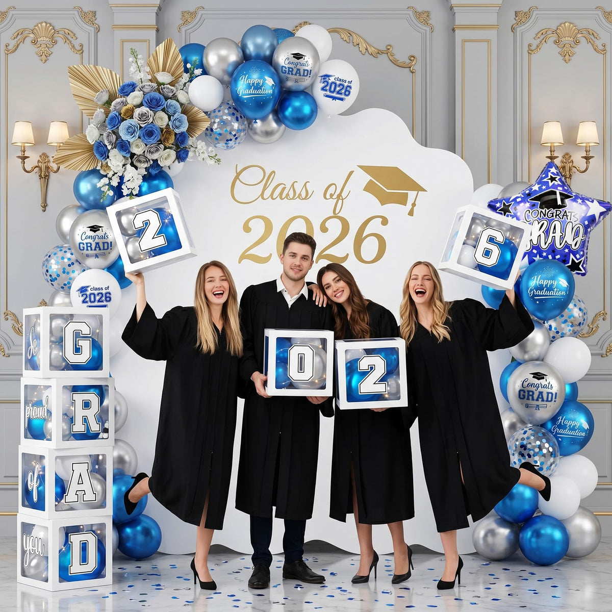 FunHot grad photo backdrop setup for memorable snaps