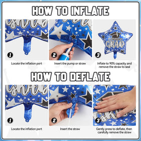 FunHot graduation foil star balloon elevating the party setup