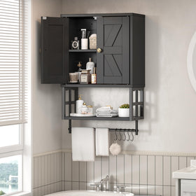 FUNHUKSON Farmhouse cabinet rustic finish adds vintage charm.