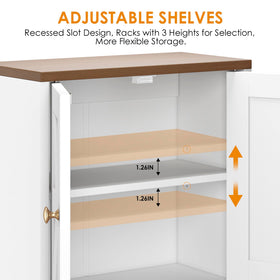 Over-toilet placement saves space in small bathrooms.