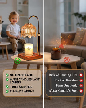 Funistree adjustable height pole fits candles of all sizes.