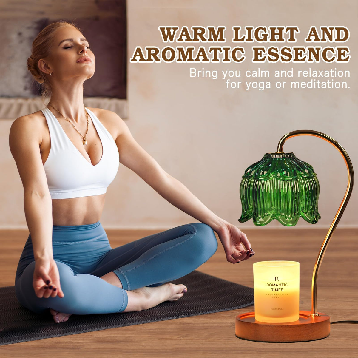 Funistree bedroom decor candle warmer adds comforting scent and light.