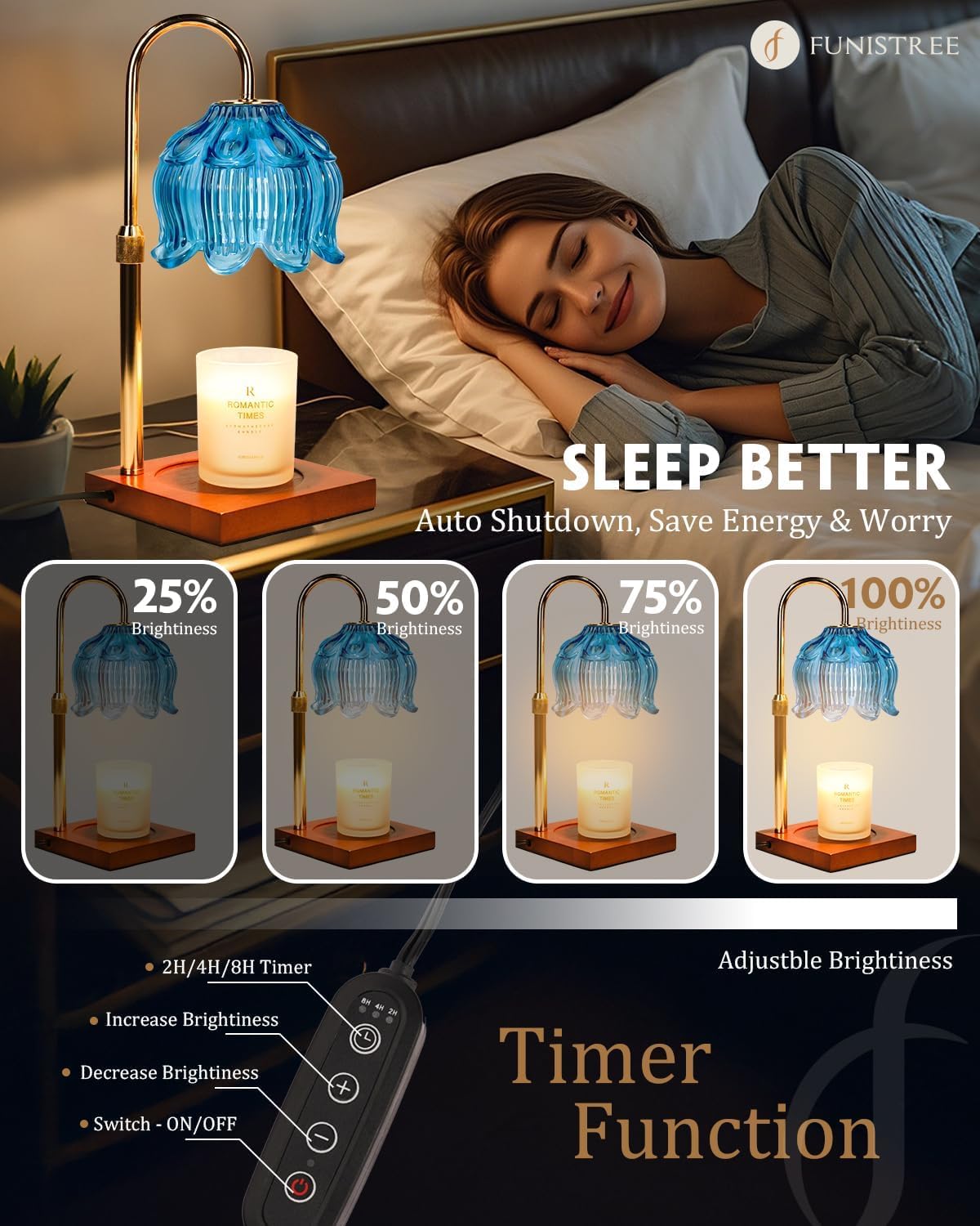Funistree dimming knob to tailor fragrance intensity