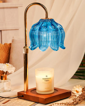 Funistree blue candle warmer lamp base with stable, safe melts