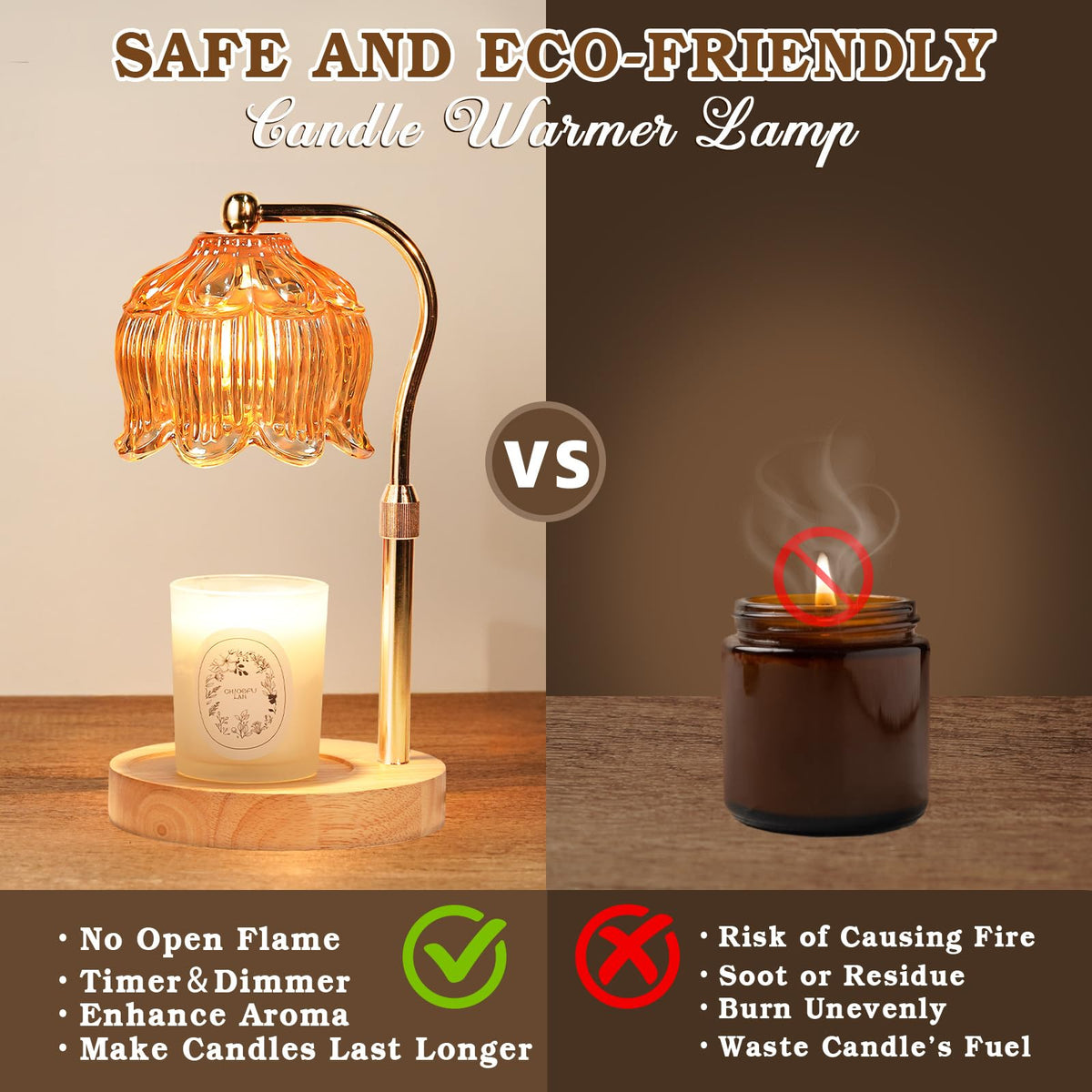 Funistree candle warmer lamp lily of the valley design enhances decor