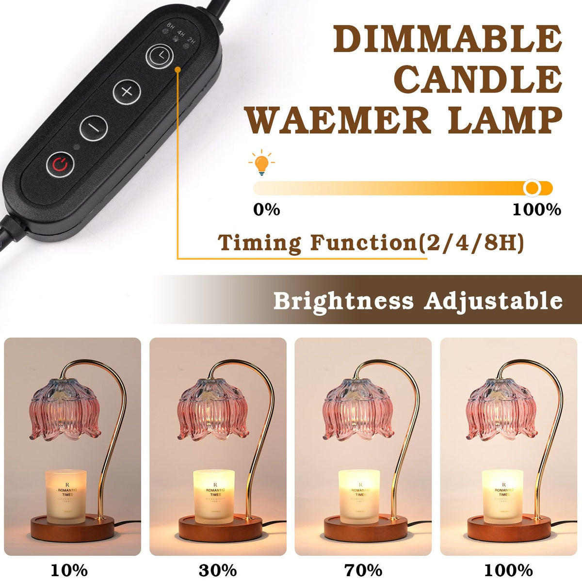 Funistree dimmable lamp offers timer control for customizable ambiance across rooms.