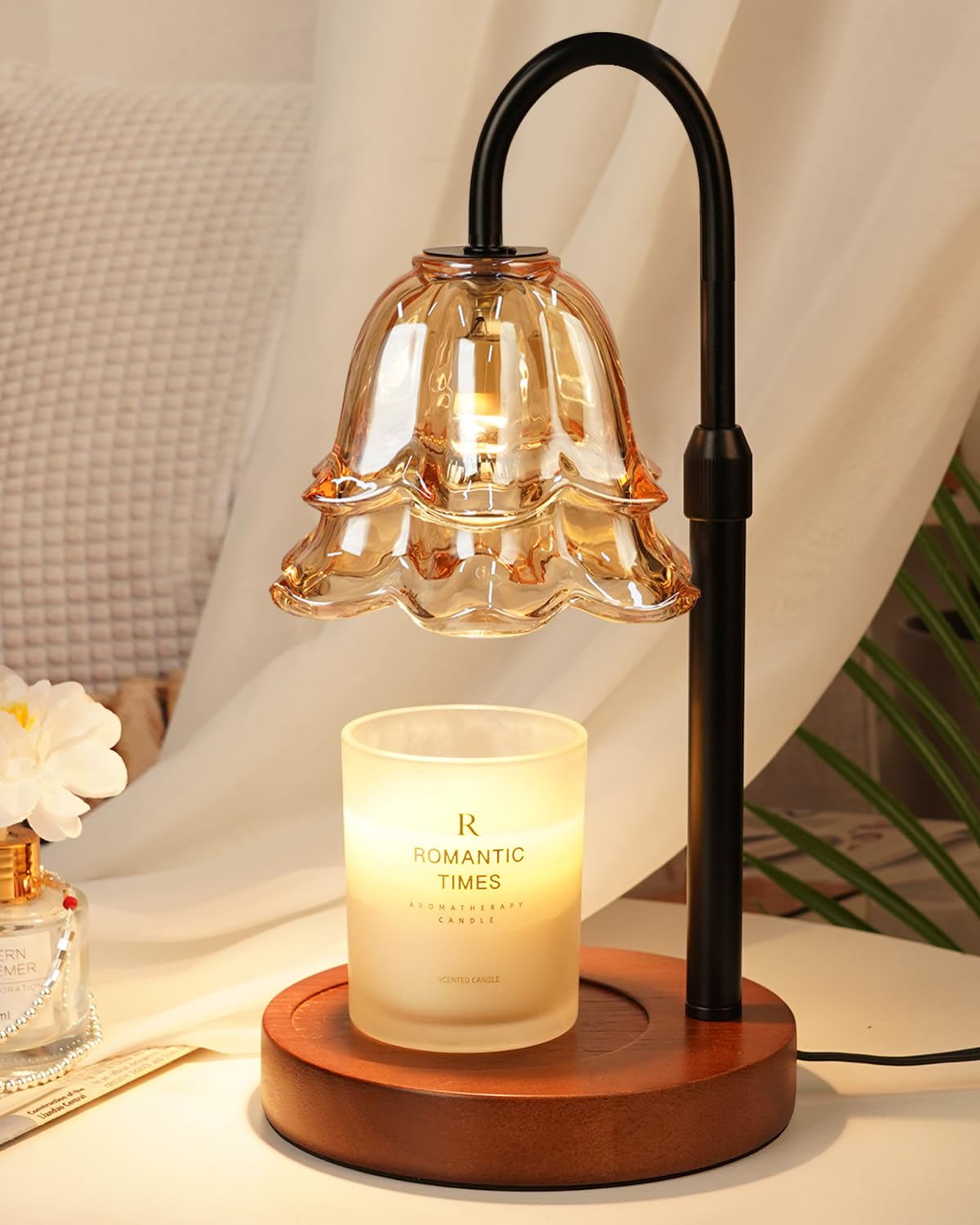 Funistree candle warmer lamp with timer for flame-free fragrance diffusion
