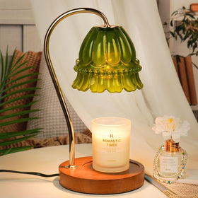 Funistree dimmable candle warmer lamp front view for safe, flame-free fragrance.