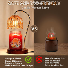Funistree jar candle warmer for safe, flame-free home ambiance