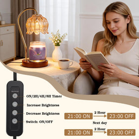 Funistree lotus design candle warmer melts wax evenly for aroma
