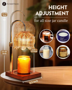 Funistree lotus-design warmer adds elegant decor and mood lighting.