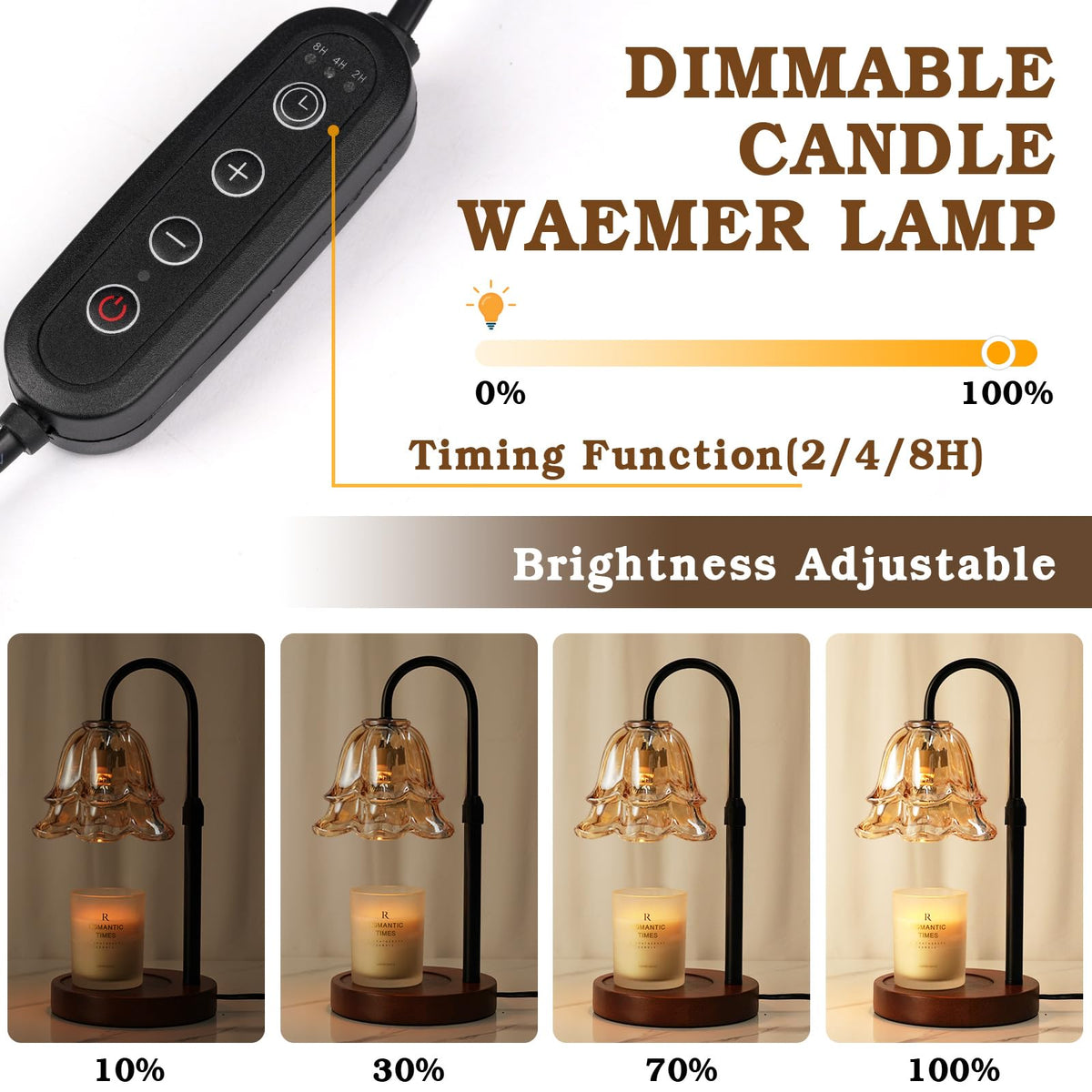 Funistree lotus-flower design highlights adjustable height for candle sizes