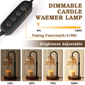 Funistree lotus-flower design highlights adjustable height for candle sizes