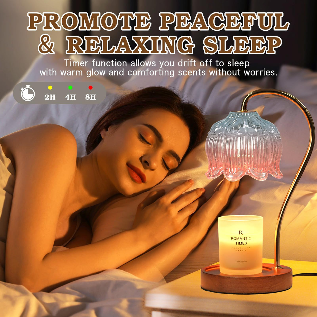 Funistree pink flower lamp complements modern office decor with warm, inviting glow.