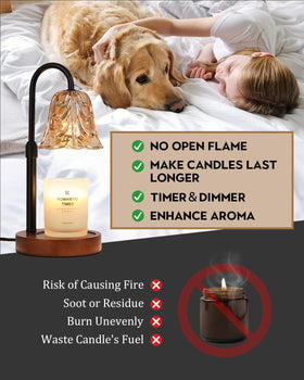 Funistree timer dimmable candle warmer with 2/4/8 hour options