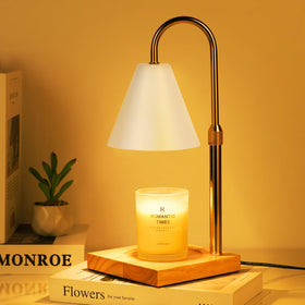 Funistree white candle warmer lamp front view adds cozy ambiance