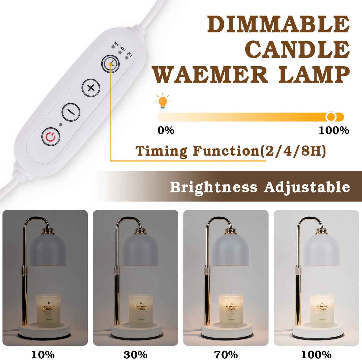 Funistree white modern candle warmer blends with any room decor