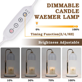 Funistree white modern candle warmer blends with any room decor