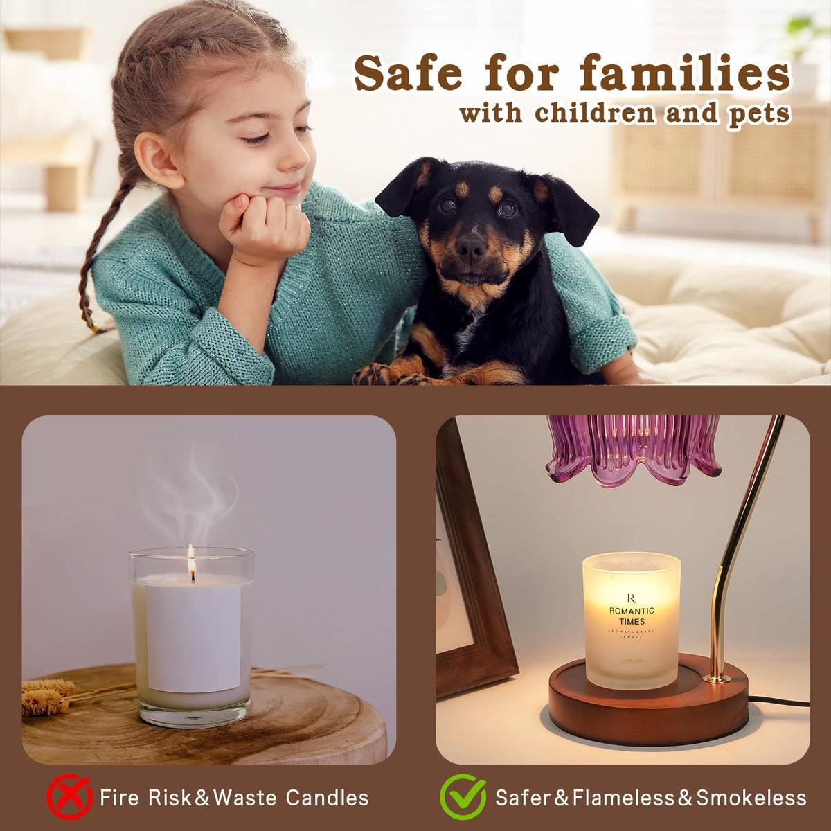 Funistree Yankee Candle-compatible warmer supports jar candles safely