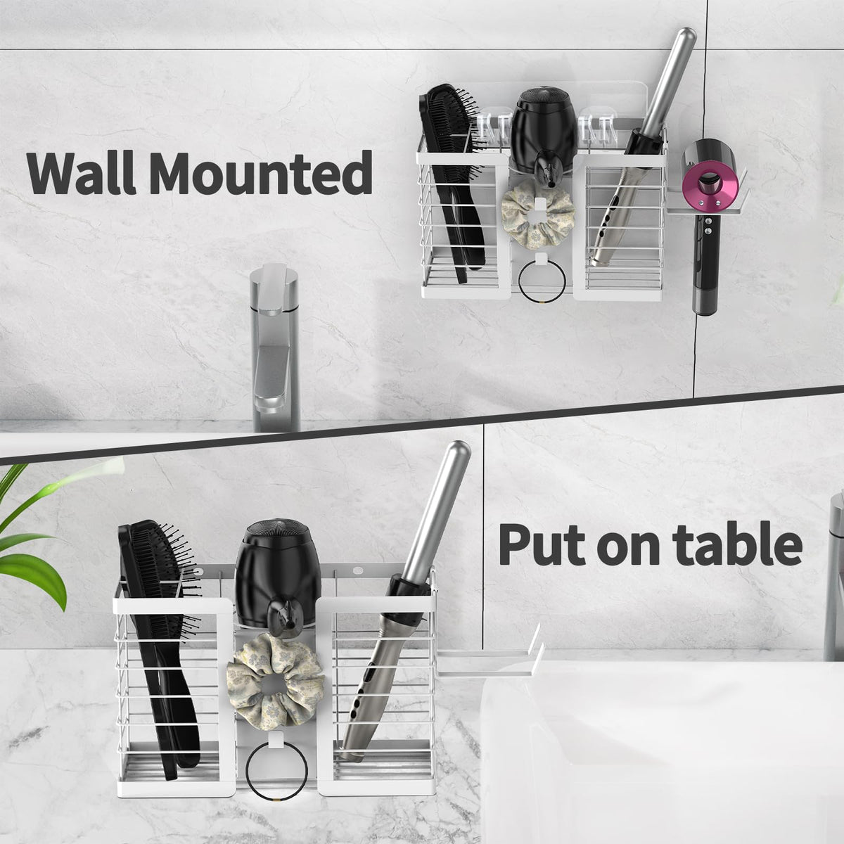 FUNKYLEE compact design fits small vanities while maximizing tool capacity.