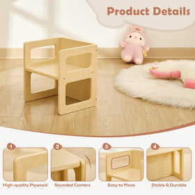 FUNLIO chair with smiley hollow design for easy carrying by kids