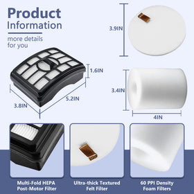 Funmit NV500 foam filters 60ppi capture debris for daily cleaning
