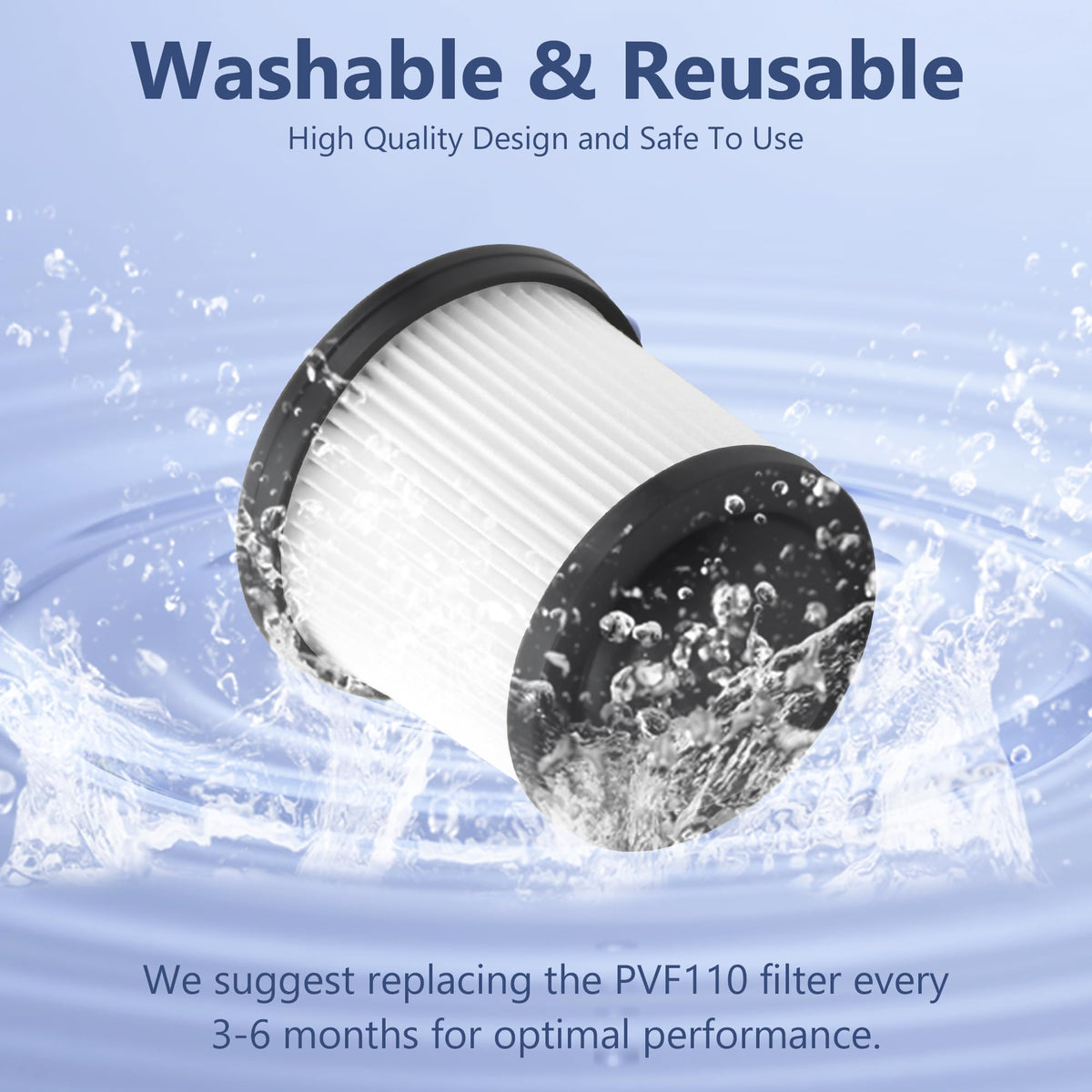 PVF110 in-use image showing compatibility with pivot vacuums.