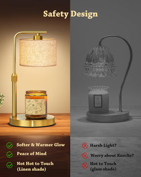 FunnyBEHOM candle warmer lamp four brightness levels from dim to bright