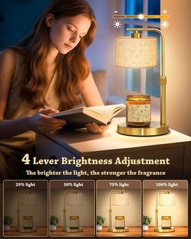 FunnyBEHOM candle warmer lamp with two bulbs for brighter, even melt