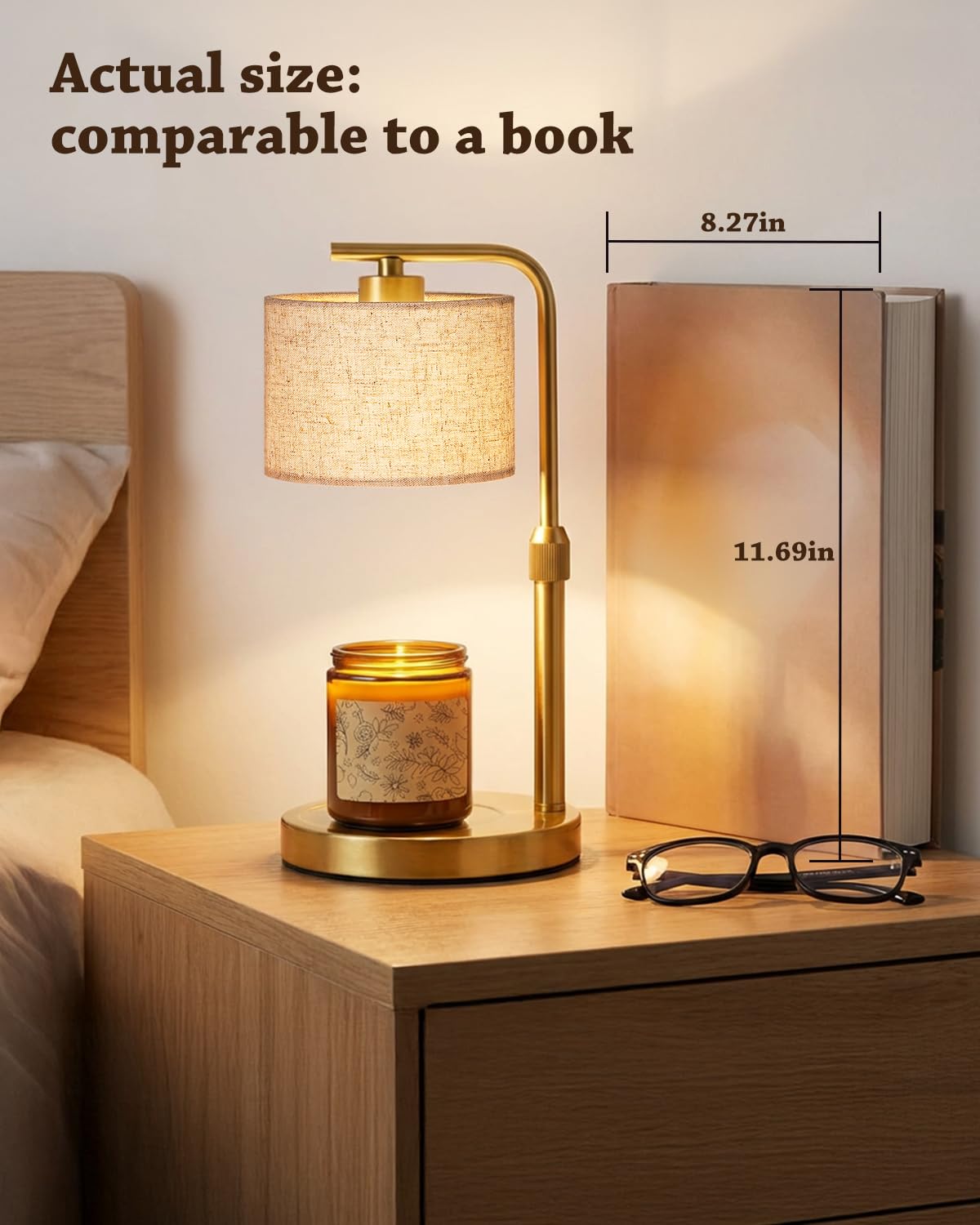 FunnyBEHOM gift-ready candle warmer in gold adds style and practicality