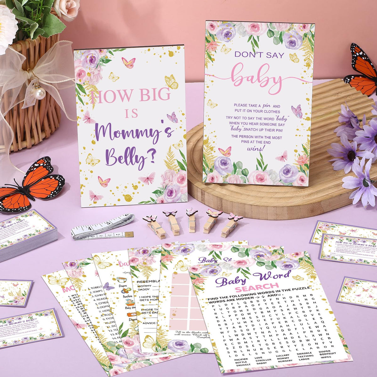 Funnymoom how big is mommy's belly sign invites playful guessing among guests.