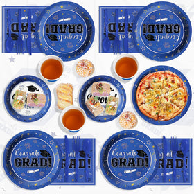 FunnyPars Graduation Decor blue pieces create a ready to use festive centerpiece