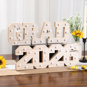 FunouHome light-up graduation sign uses gentle LEDs for inviting graduation vibes.