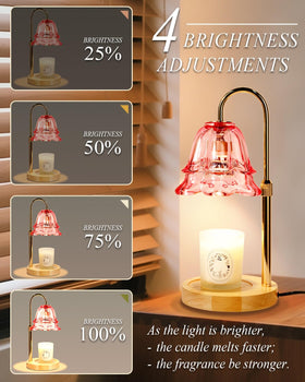 Funslive pink warmer with adjustable height for different jar sizes