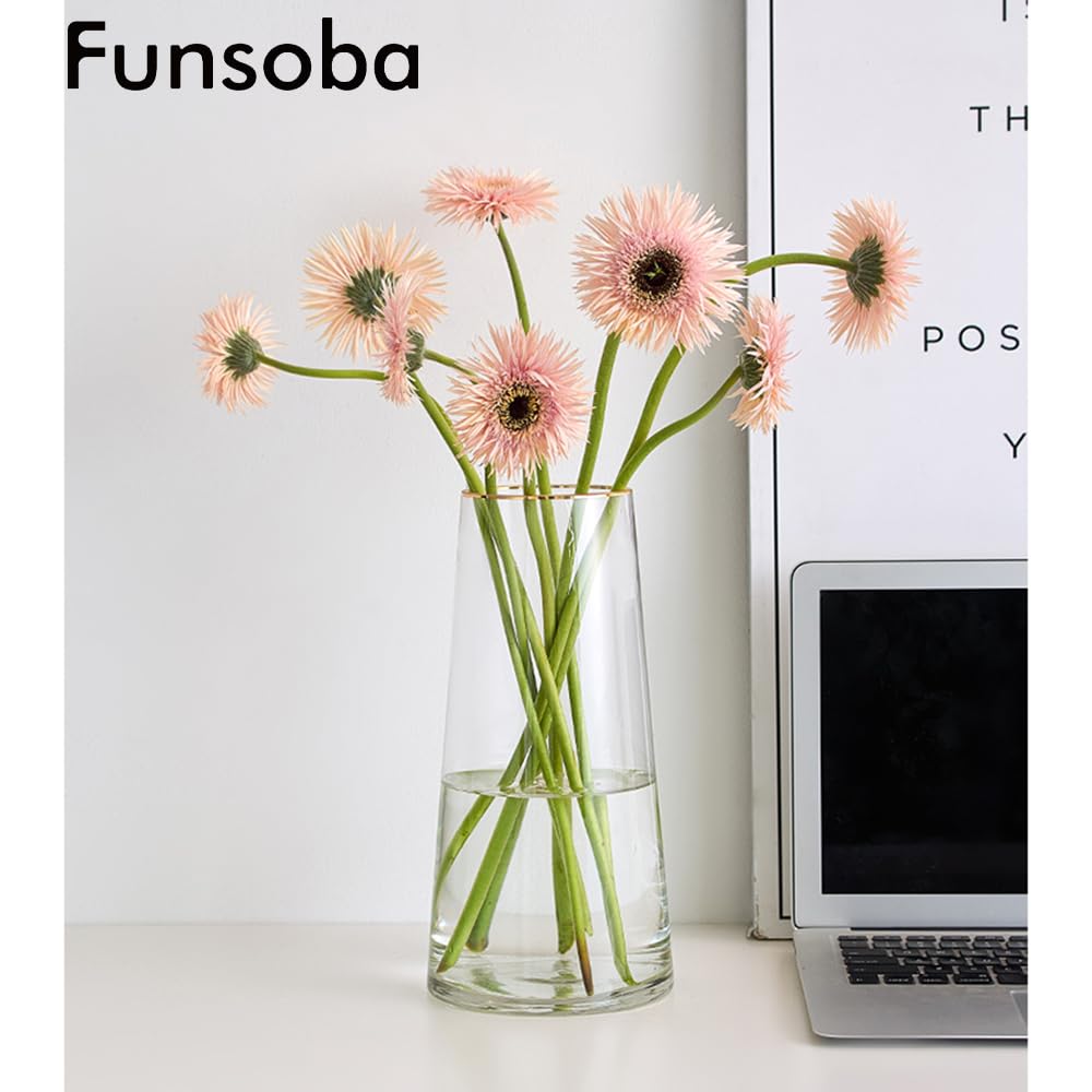 FUNSOBA mouthblown vase handcrafted detail adds unique charm to decor