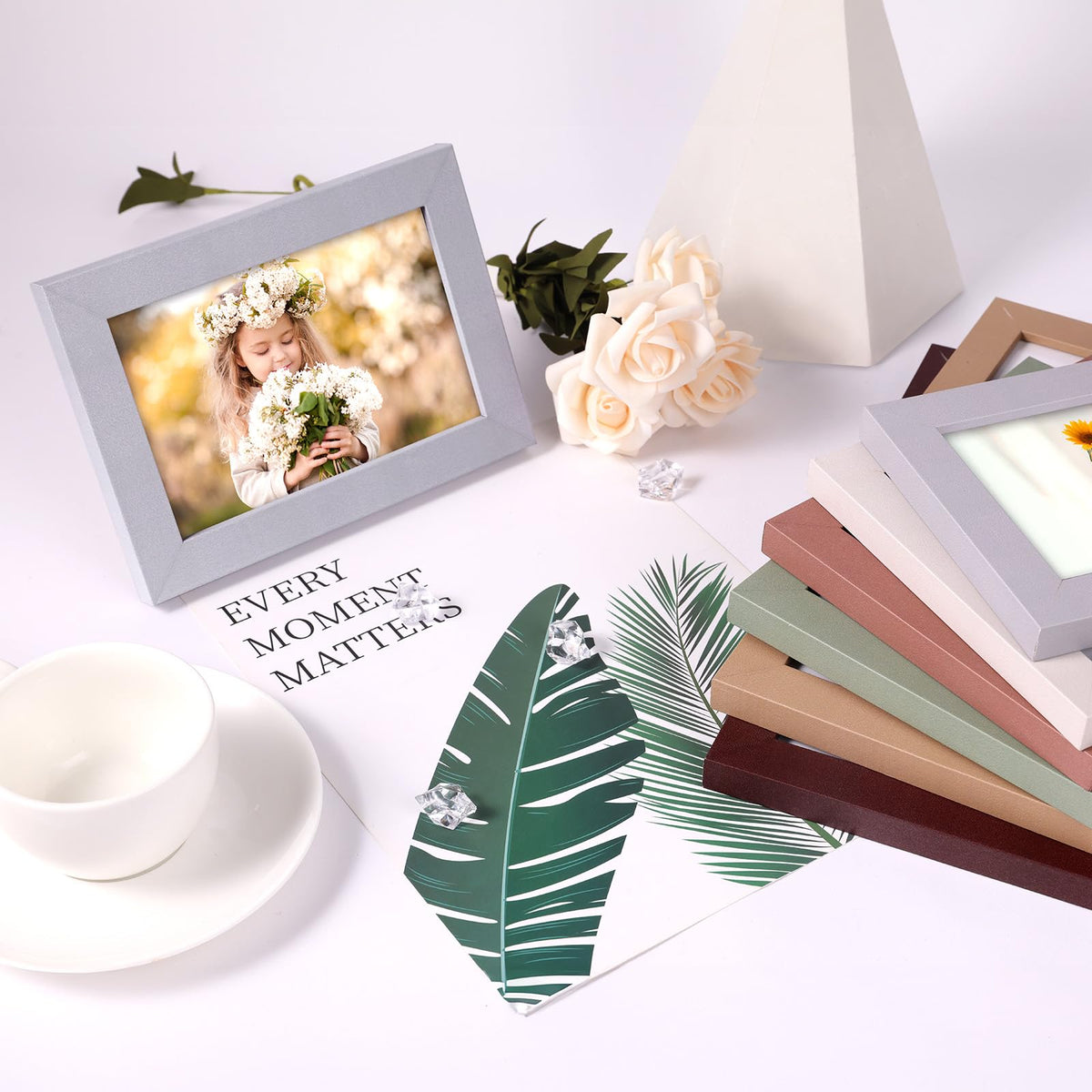 Funtopia acrylic vintage woodgrain frame adds warmth to any space