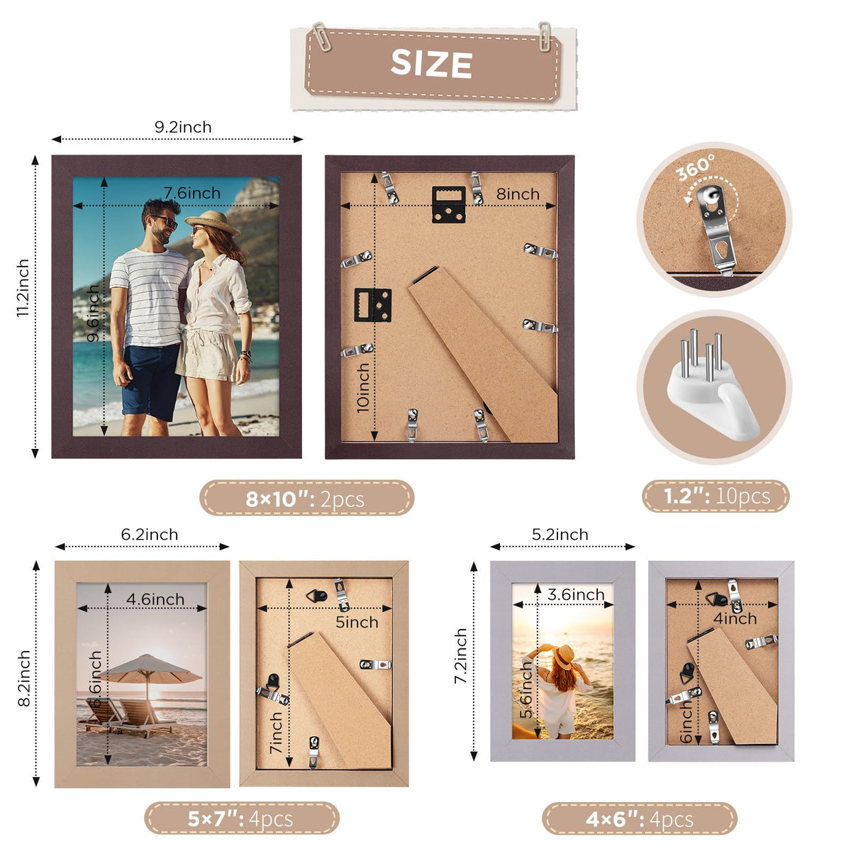 Funtopia frames suitable for wall mounting or tabletop display